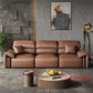 EliteLounge Electric Leather Sofa Bed with Adjustable Seating & Chaise - Manwatstore