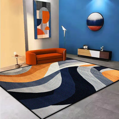 Modern Large Living Room Carpet Decoration Bedroom Washable Geometric Large Area Rugs Non-slip Area Rug Coffee Tables Mat