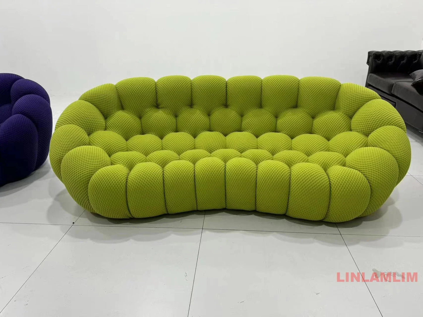 Modular Curved Cloud Sofa – Contemporary Fabric Sectional Couch