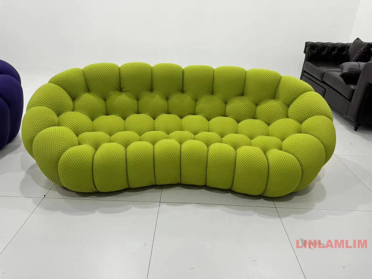 Modular Curved Cloud Sofa – Contemporary Fabric Sectional Couch