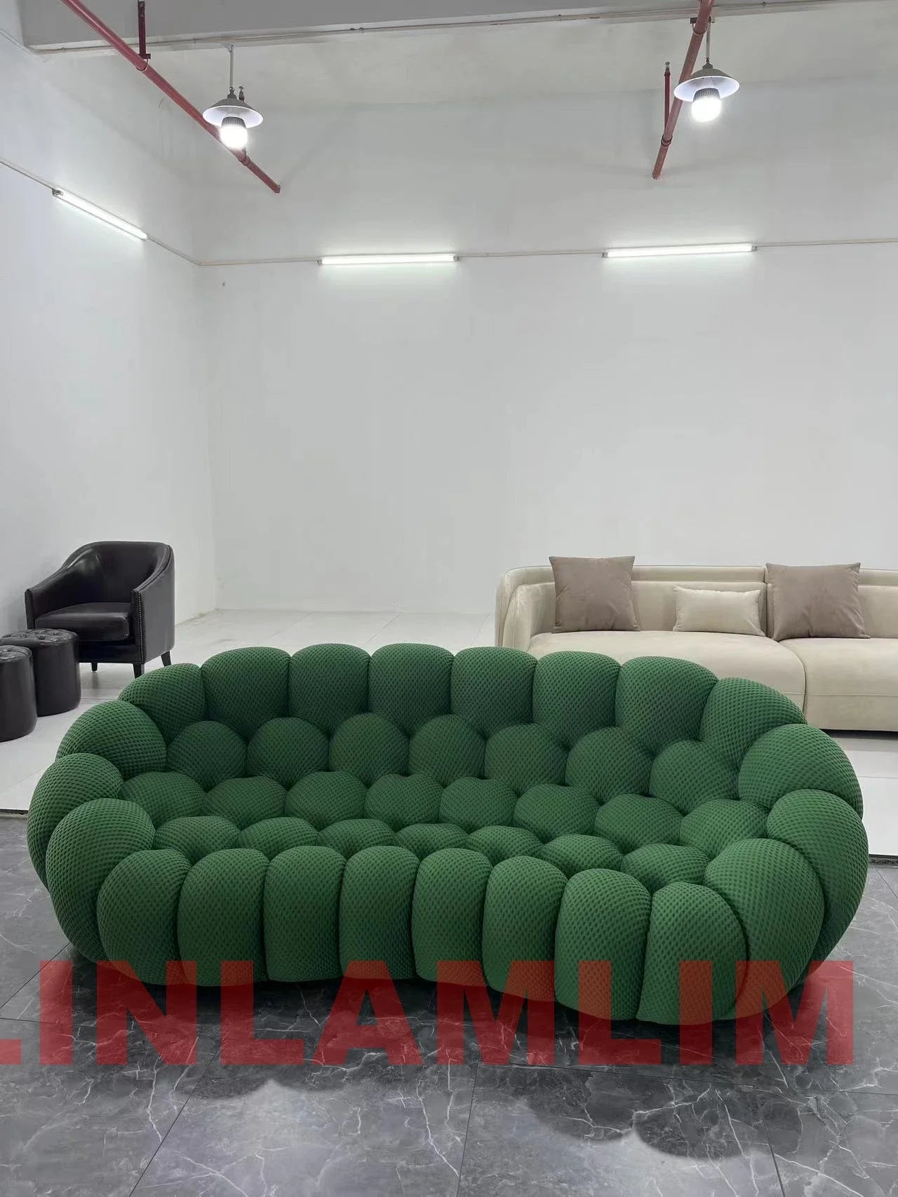 Modular Curved Cloud Sofa – Contemporary Fabric Sectional Couch