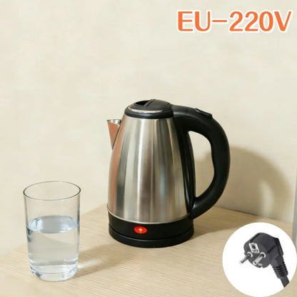 Travel Electric Kettle Tea Coffee 2L Stainless Steel Portable Water Boiler Pot For Hotel Family Trip Kitchen Smart Kettle Pot