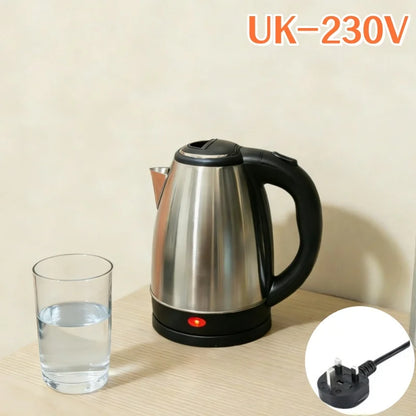Travel Electric Kettle Tea Coffee 2L Stainless Steel Portable Water Boiler Pot For Hotel Family Trip Kitchen Smart Kettle Pot