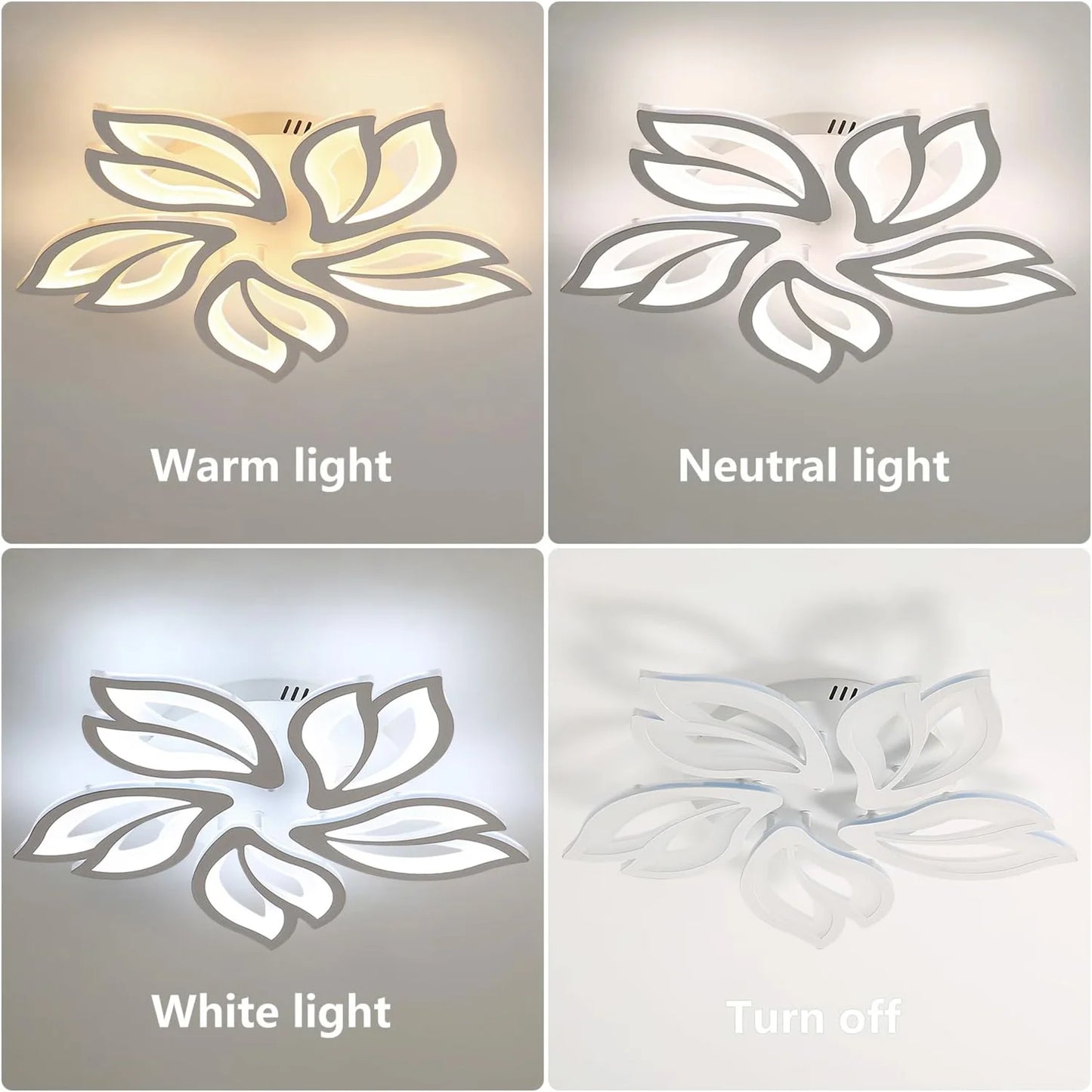 Flower Ceiling Fan with LED Light – Remote Controlled & Dimmable