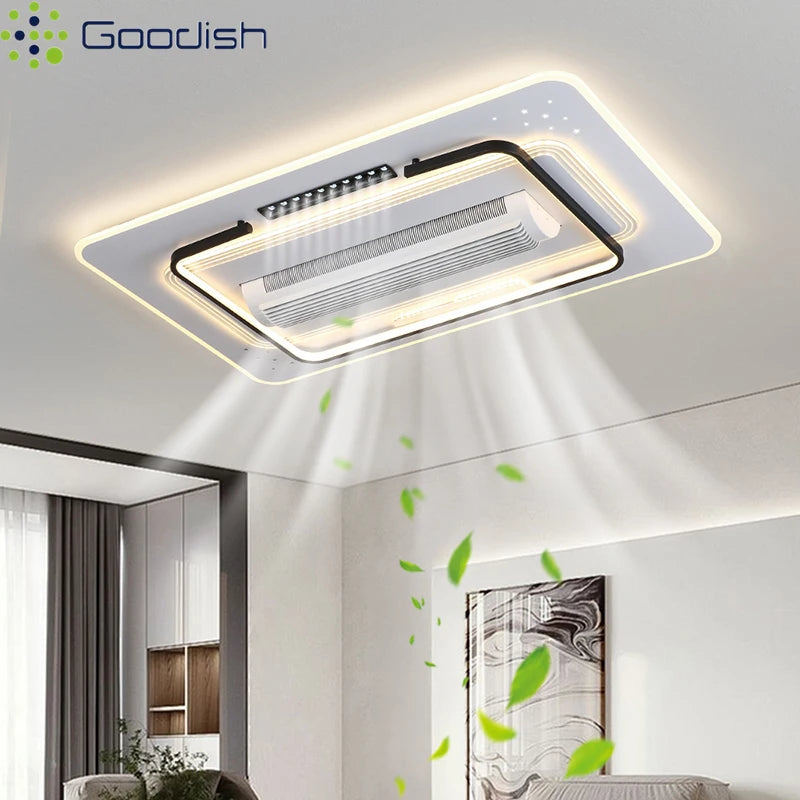 Luxury Bladeless Smart Ceiling Fan with Ambient LED Lighting