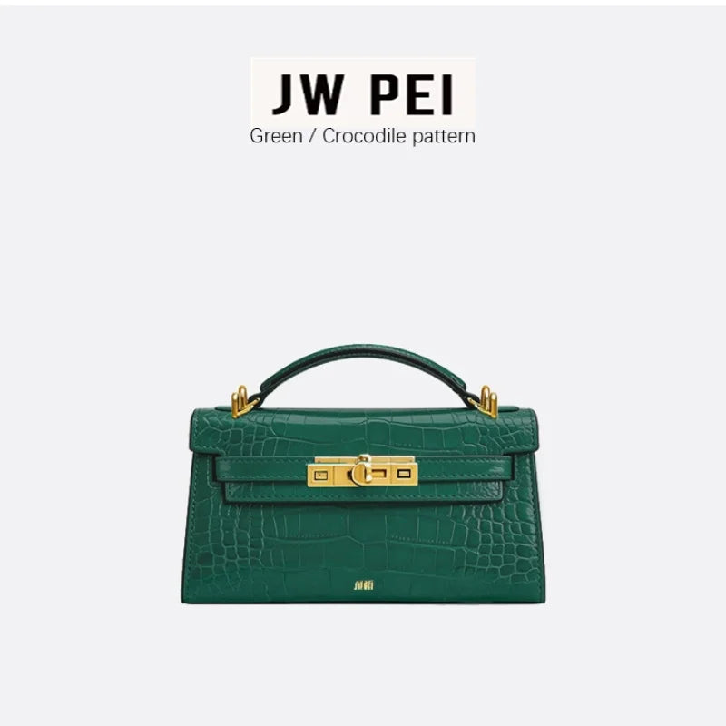 JW PEI handbag Noor crocodile pattern bag new high-end hand-held French crossbody bag women&