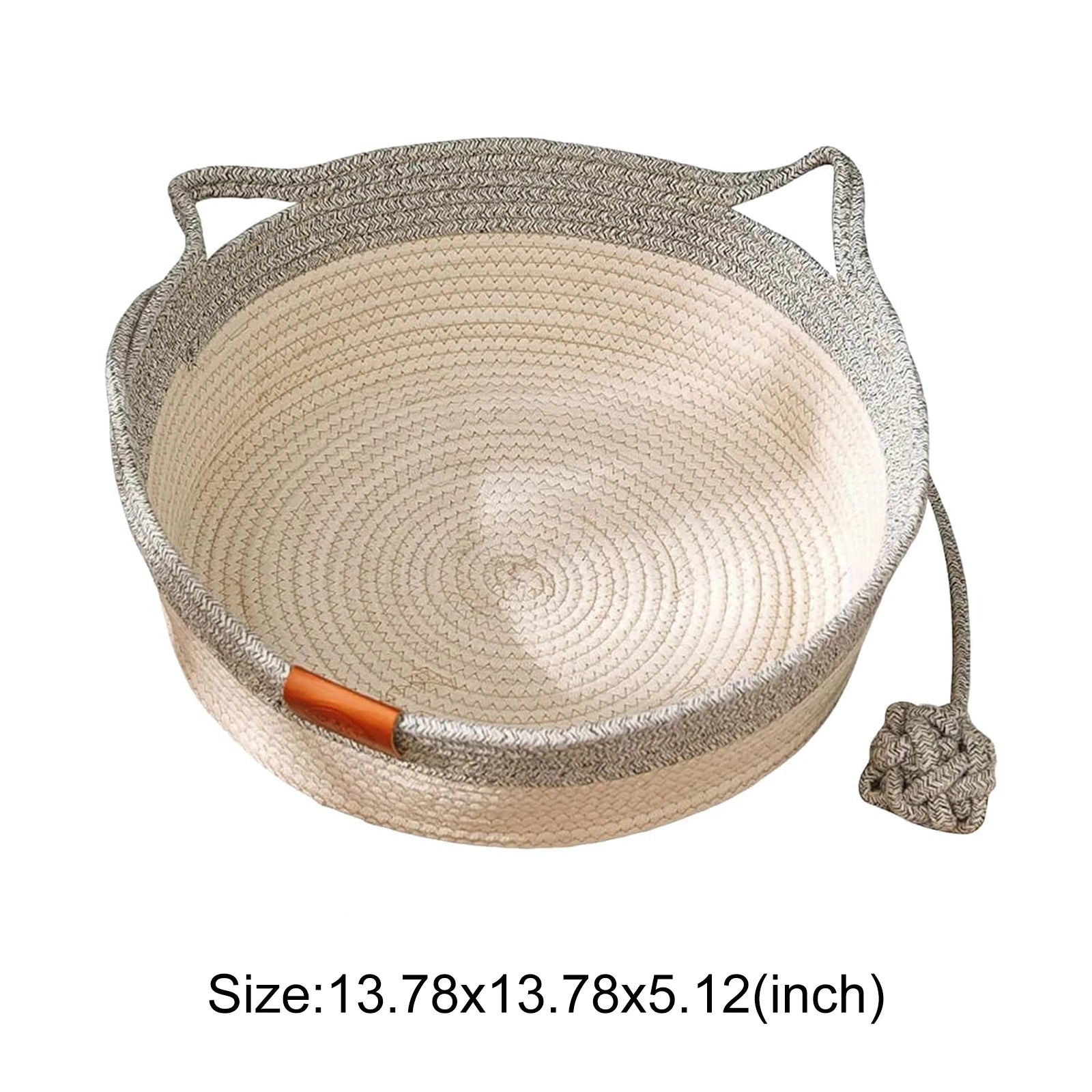 Pet Cat Bed Round Hand Woven Rattan Wear-resistant Cat Bed Summer Cooling Pet Bed Indoor Sleeping House Pet Products Accessories