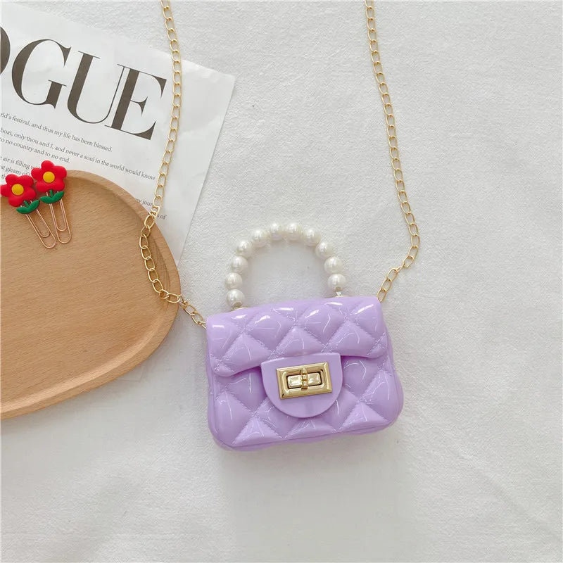 Fashion Kids PU Leather Crossbody Bags Girls Heart Shoulder Bags Children Mini Coin Purses Jelly Bag Kids Handbag Gifts