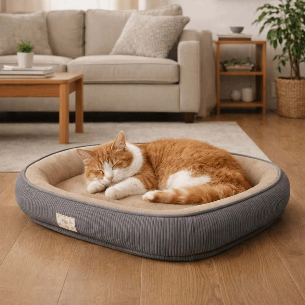 Pet Cushion Heighten Thickened Pet Bed Removable Comfortable Dog Sleeping Pad Wear Resistant Warm Pet Kennel for Cats and Dogs