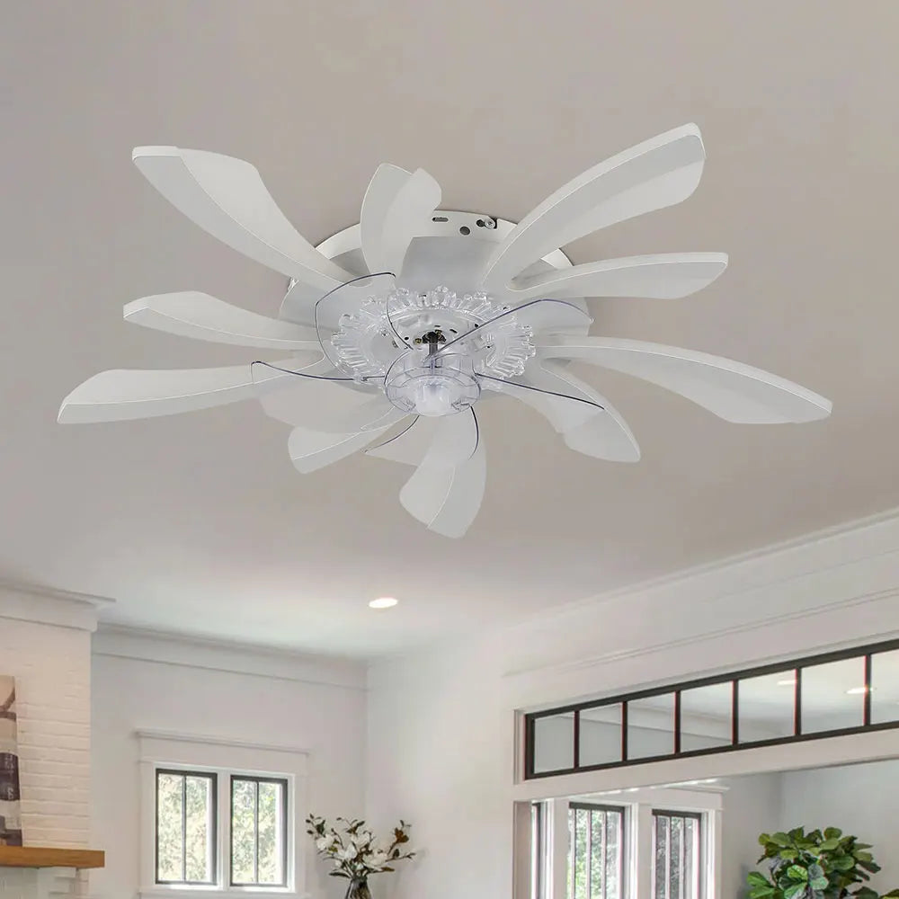 Modern LED Ceiling Fan with Remote Control, 6 Speeds & 3 Colour Temperatures