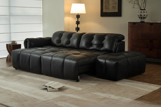 Nebula Luxe Adjustable Leather Sofa Bed