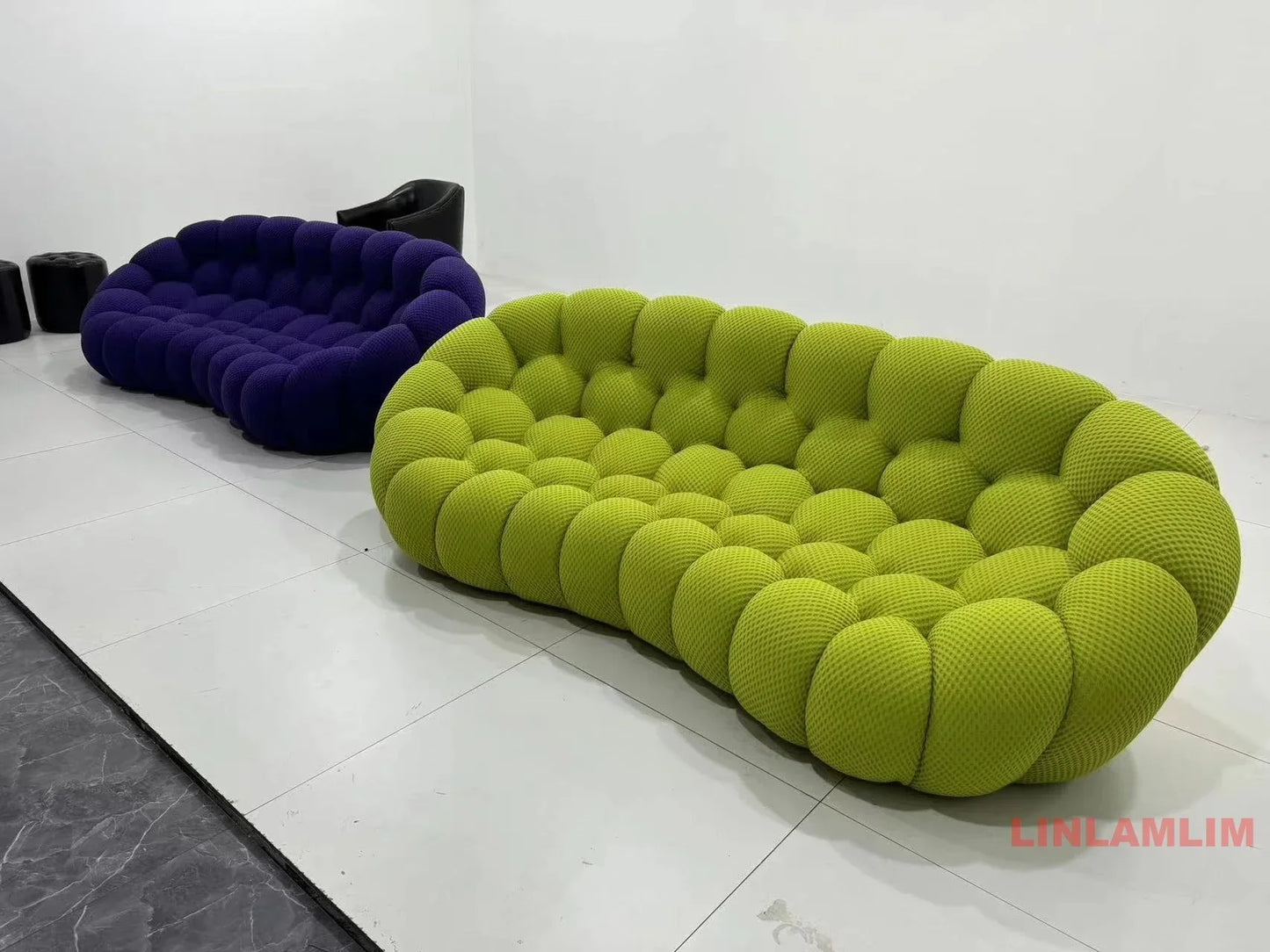 Modular Curved Cloud Sofa – Contemporary Fabric Sectional Couch