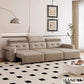 Electric Convertible Leather Sofa Bed with Adjustable Headrest