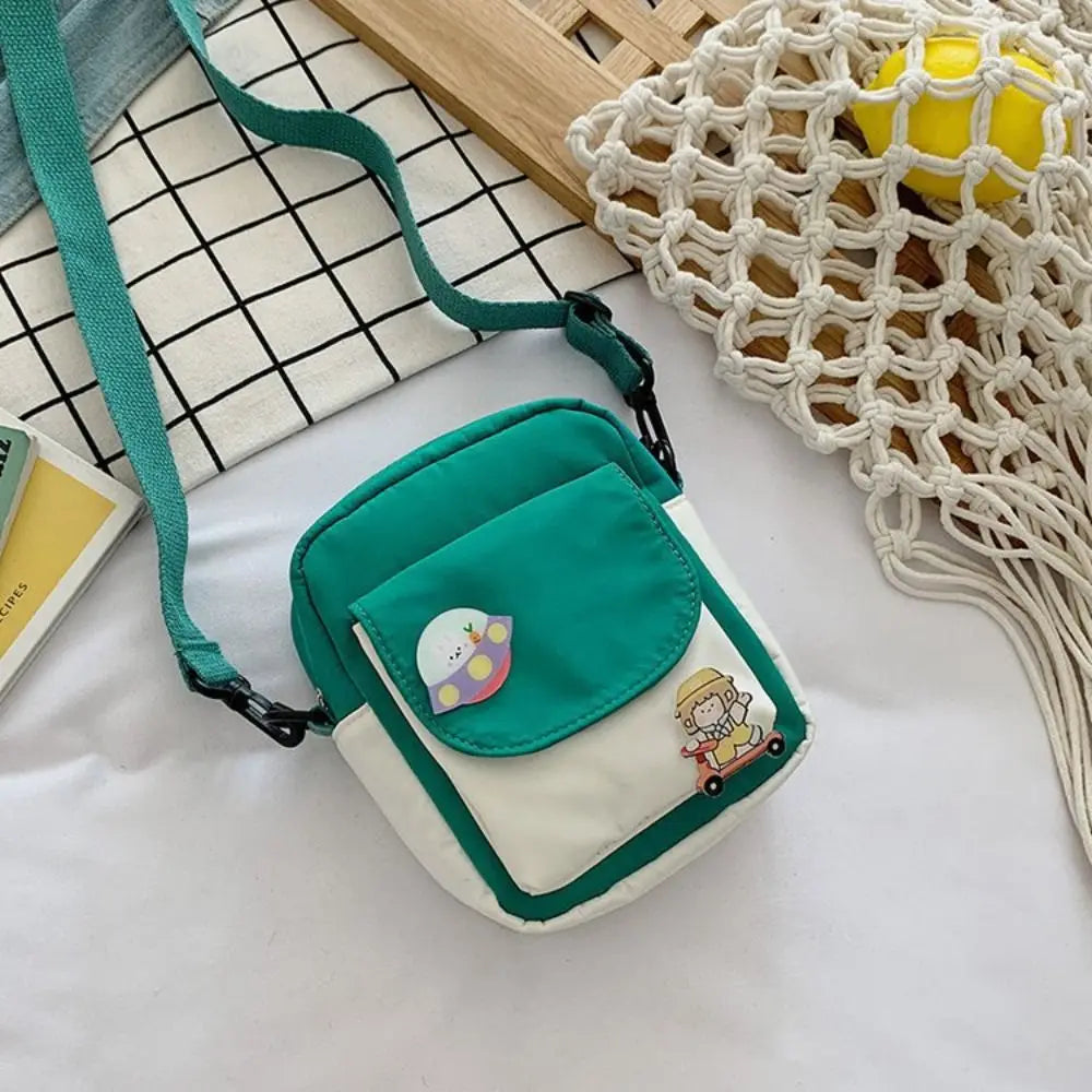 Girls Crossbody Purse Cute Crossbody Bag Nylon Little Purses Mini Shoulder Bags Wallets for Girls