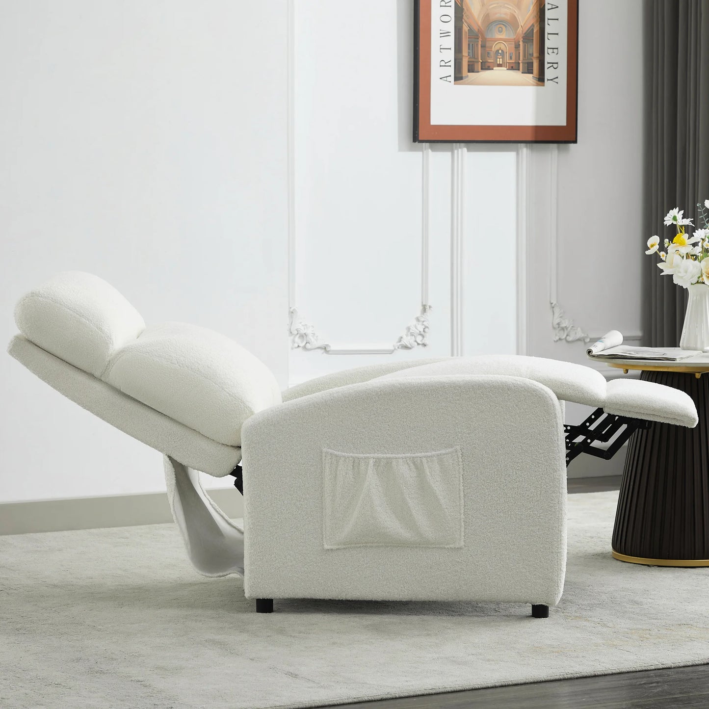 Relaxo Push-Back Recliner Chair with Lumbar Support & Adjustable Leg Rest - Manwatstore
