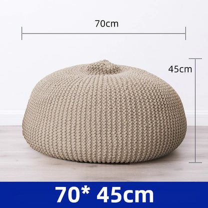 Nordic Cotton Bean Bag Sofas Single Weaving Lazy Tatami Living Room 1-person Upholstered Sofa Comfortable Living Room Furniture - Manwatstore