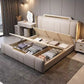 Modern Italian Luxe Leather Upholstered Bed