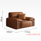 EliteLounge Electric Leather Sofa Bed with Adjustable Seating & Chaise - Manwatstore