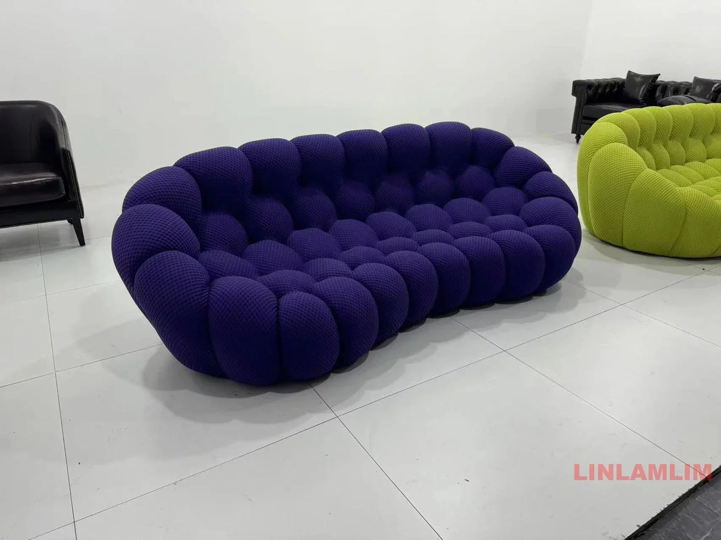 Modular Curved Cloud Sofa – Contemporary Fabric Sectional Couch