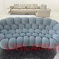 Modular Curved Cloud Sofa – Contemporary Fabric Sectional Couch