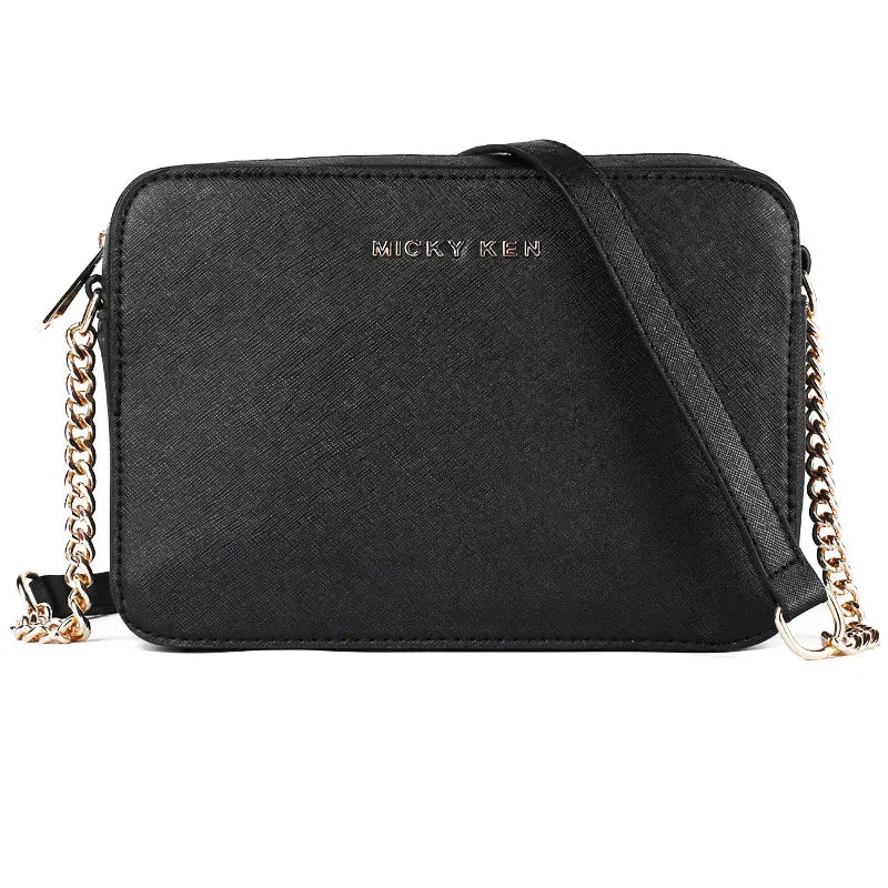Fashion New Style Small Square Bag Cross Pattern PU Leather Women&