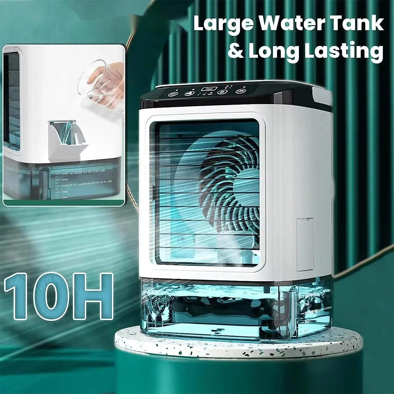 HOMEFISH Small Home-use Quiet Desktop Humidifier Cold Fan Spray Refrigeration Portable USB Electric Fan