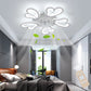 Modern Ceiling Fan with LED Light, Remote Control & Bluetooth , 6-Speed Wind Settings