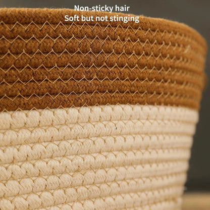 Pet Cat Bed Round Hand Woven Rattan Wear-resistant Cat Bed Summer Cooling Pet Bed Indoor Sleeping House Pet Products Accessories