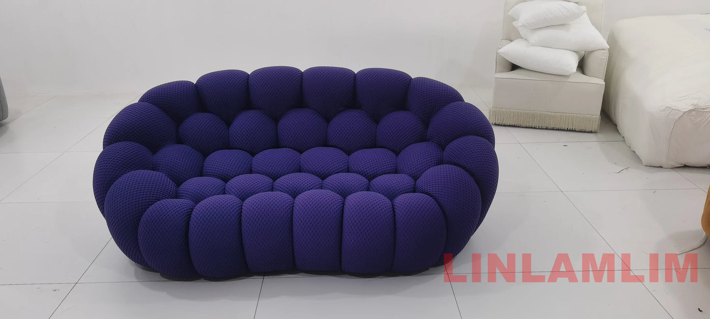 Modular Curved Cloud Sofa – Contemporary Fabric Sectional Couch