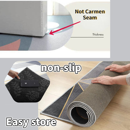 Modern Light Luxury Carpet Living Room Machine Washable Home Decoration Non-slip Rug Bedroom Dining Room Easy Clean Foot Mat