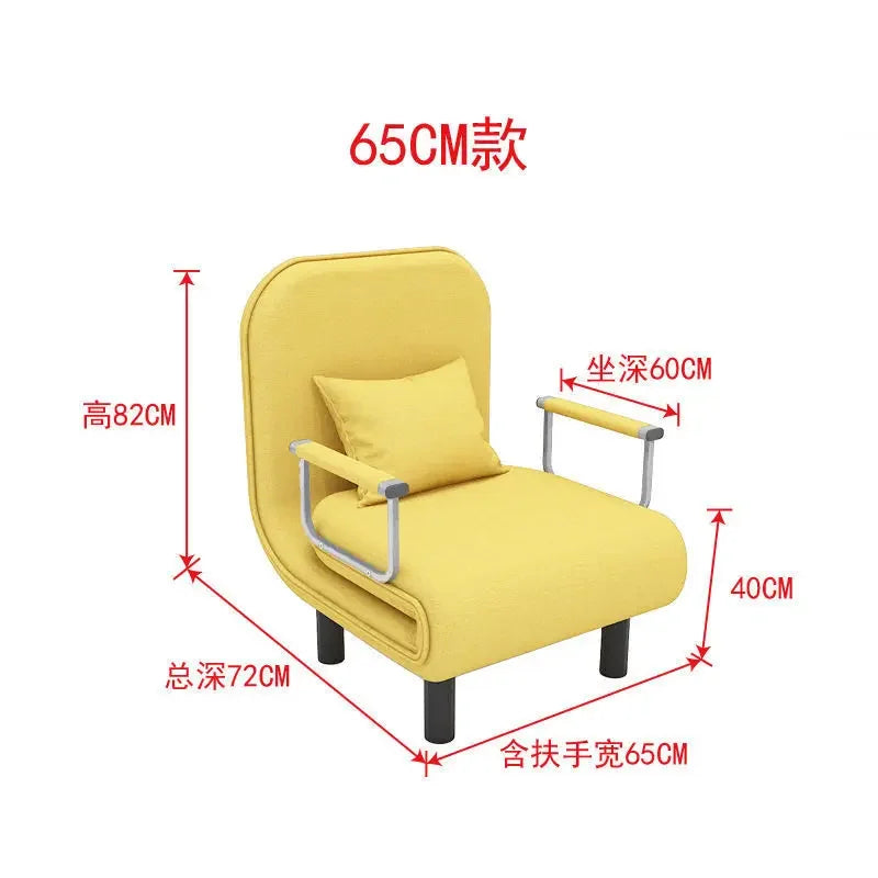 Modern Grey Sofa Bed – Folding Recliner for Small Apartments
