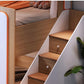 Kids Floating Bunk Bed with Bookshelves & High Guardrail | Twin Loft Bed with Storage