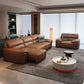 EliteLounge Electric Leather Sofa Bed with Adjustable Seating & Chaise - Manwatstore