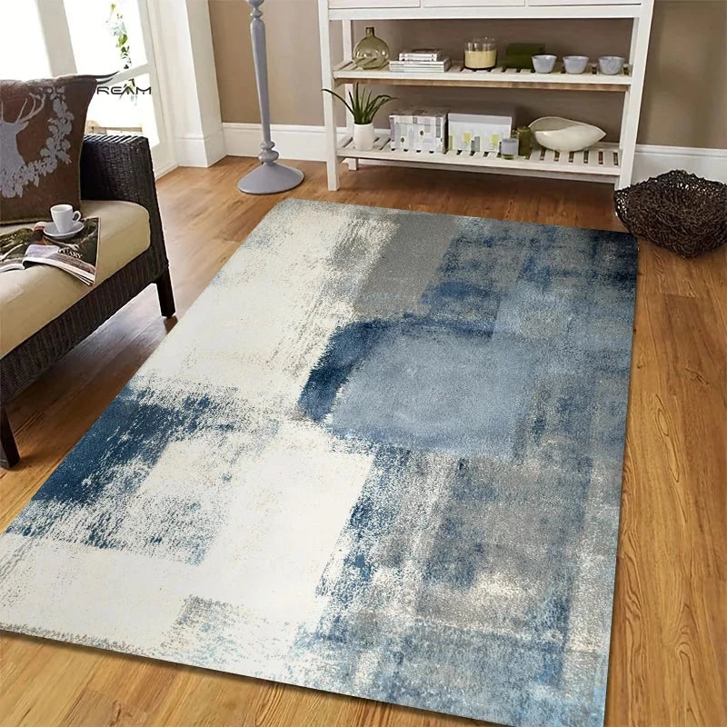 Abstract Art Area Rug Modern Painting Print Carpet Non-Slip for Living Room Bedroom Home Decor Floor Mat Washable Manwatstore