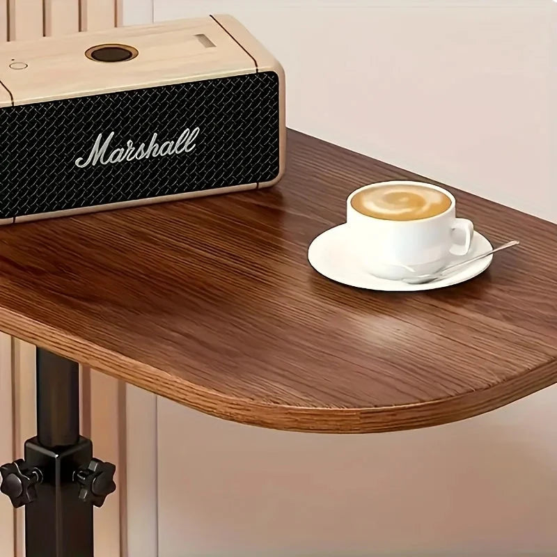 Adjustable height table - with wooden tabletop, portable sofa side table, suitable for coffee, office, and indoor/outdoor use Manwatstore