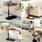 Adjustable height table - with wooden tabletop, portable sofa side table, suitable for coffee, office, and indoor/outdoor use Manwatstore