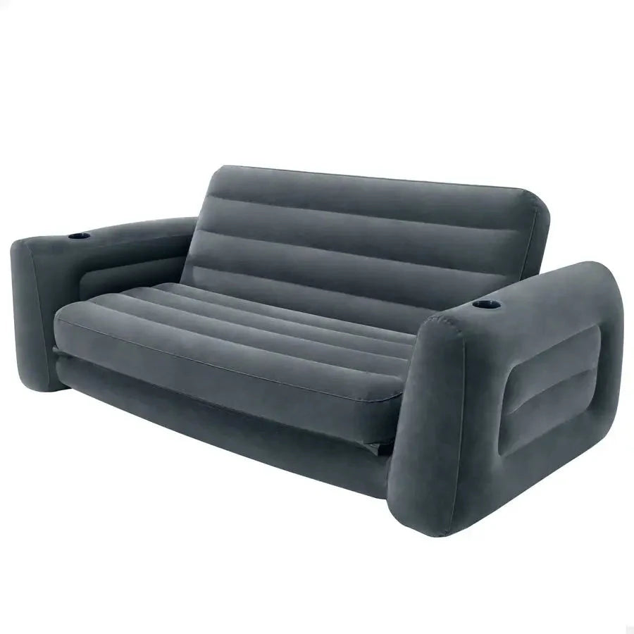AirLuxe Queen Size Inflatable Sofa Bed – 3-Valve Quick Inflate Camping Couch Manwatstore