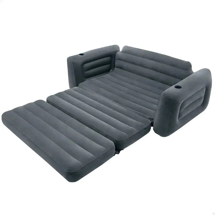 AirLuxe Queen Size Inflatable Sofa Bed – 3-Valve Quick Inflate Camping Couch Manwatstore