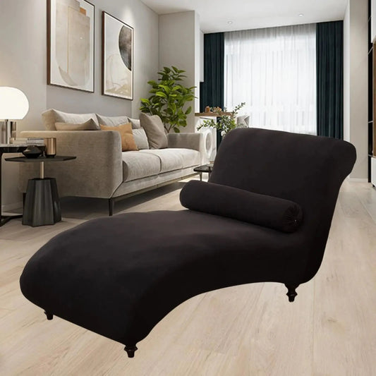 Armless Chaise Lounge Cover Living Room Bedroom Stretch Printing Chaise Slipcover for Indoor Furniture Cover Washable Manwatstore