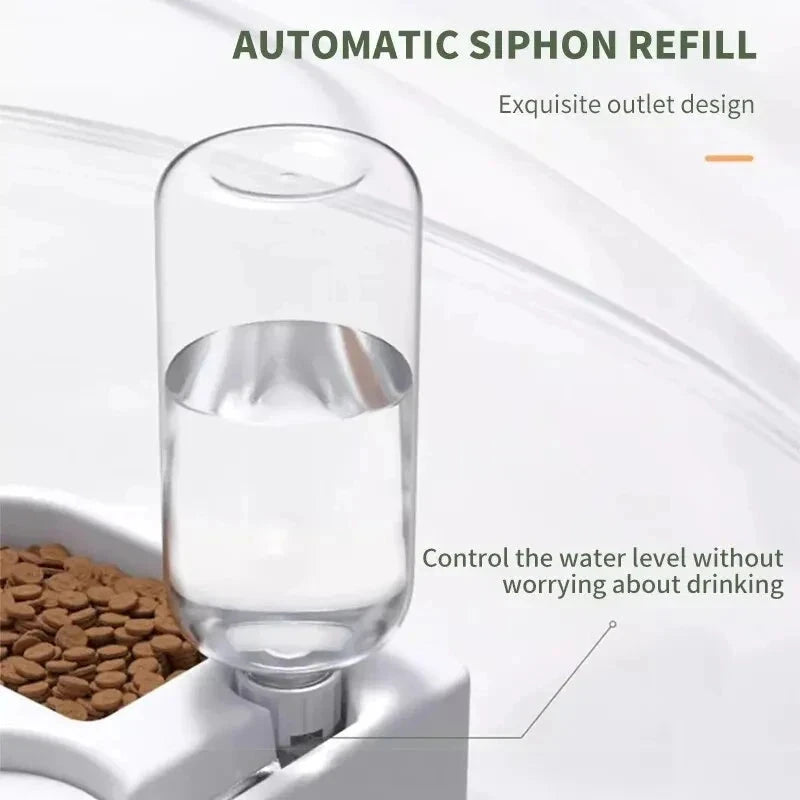 Automatic Drinking Love Pet Bowl Moisture-proof Cat Bowl Dog Basin Dual-use Multi-functional Drinking And Feeding Manwatstore
