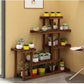 Balcony Flower Rack Multi-Layer Indoor Space Saving Floor-Standing Decorations Storage Rack Living Room Solid Wood Design Manwatstore