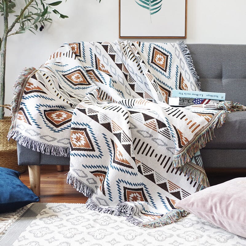 Bohemian Knitted Throw Thread Blanket on the Bed Sofa Plaid 0 Manwatstore