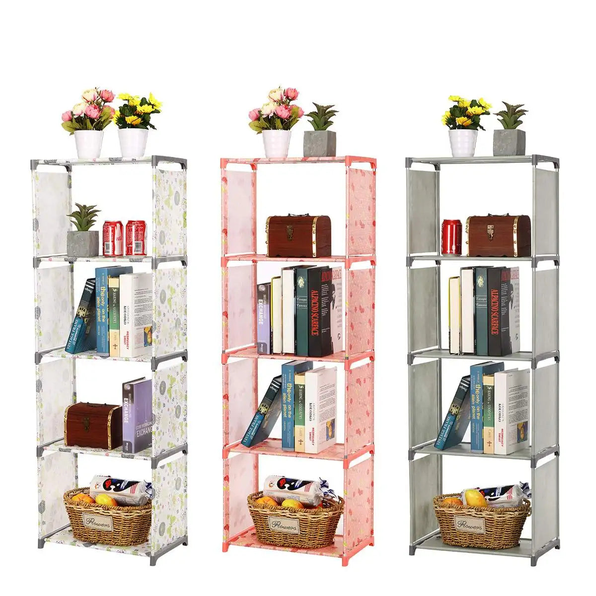 bookcases furniture Bookshelf Stand Storage Display Organizer Non-woven Fabric Storage Rack Shel bookcase Manwatstore