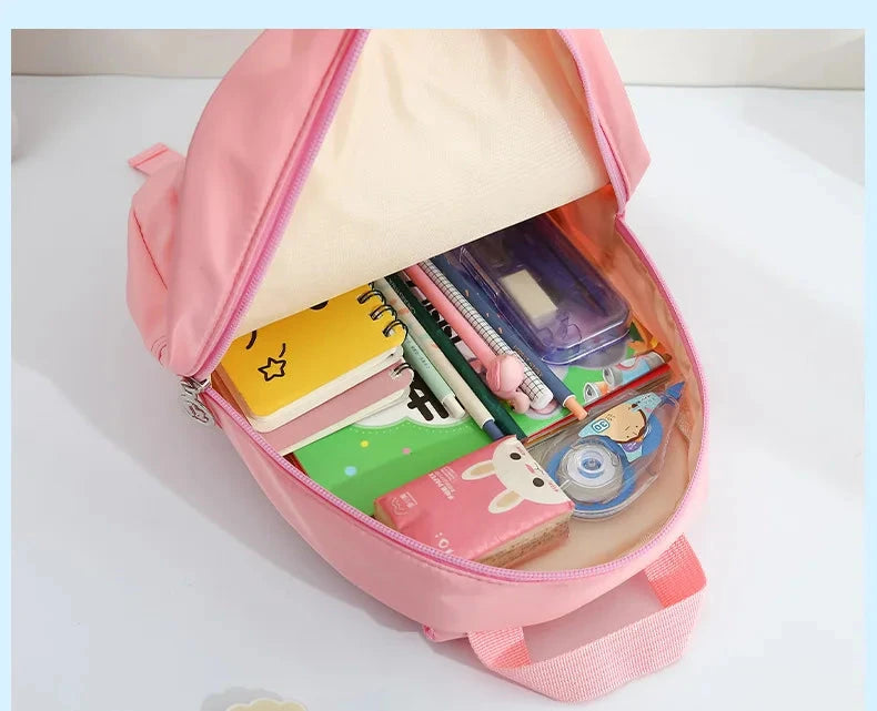 Cartoon Kindergarten Backpack New Children's School Bag Cute Plush Rabbit Doll Backpack Manwatstore