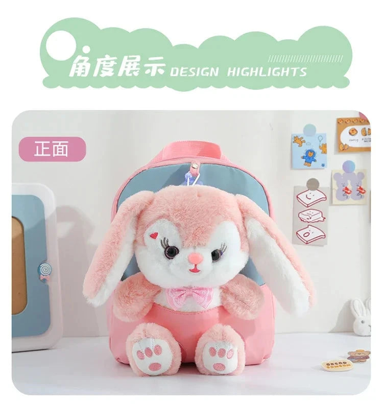 Cartoon Kindergarten Backpack New Children's School Bag Cute Plush Rabbit Doll Backpack Manwatstore