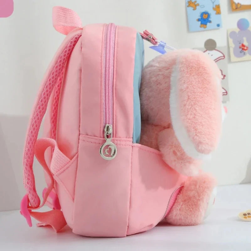 Cartoon Kindergarten Backpack New Children's School Bag Cute Plush Rabbit Doll Backpack Manwatstore