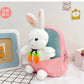 Cartoon Kindergarten Backpack New Children's School Bag Cute Plush Rabbit Doll Backpack Manwatstore