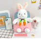 Cartoon Kindergarten Backpack New Children's School Bag Cute Plush Rabbit Doll Backpack Manwatstore