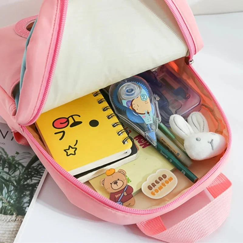 Cartoon Kindergarten Backpack New Children's School Bag Cute Plush Rabbit Doll Backpack Manwatstore