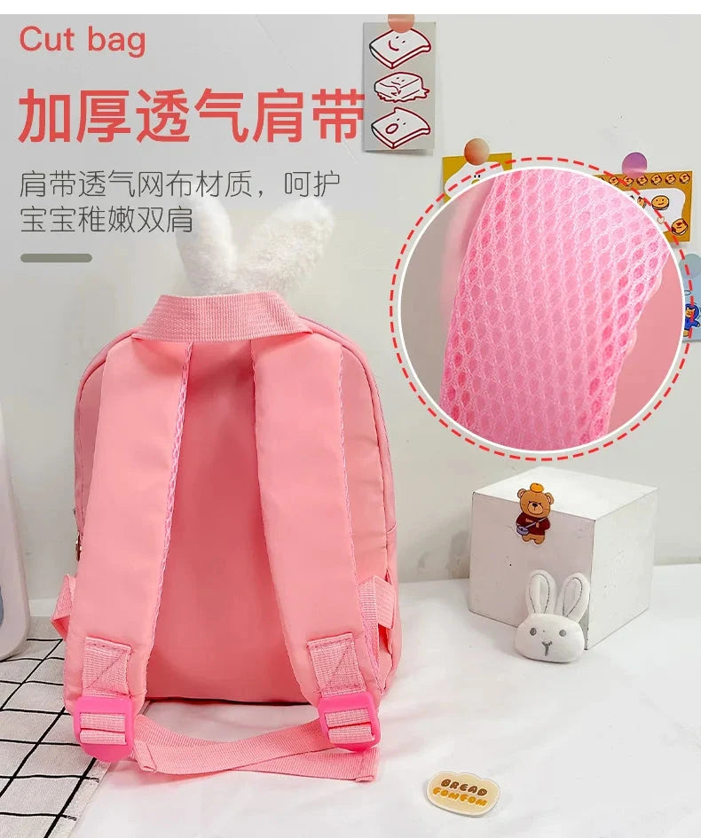 Cartoon Kindergarten Backpack New Children's School Bag Cute Plush Rabbit Doll Backpack Manwatstore